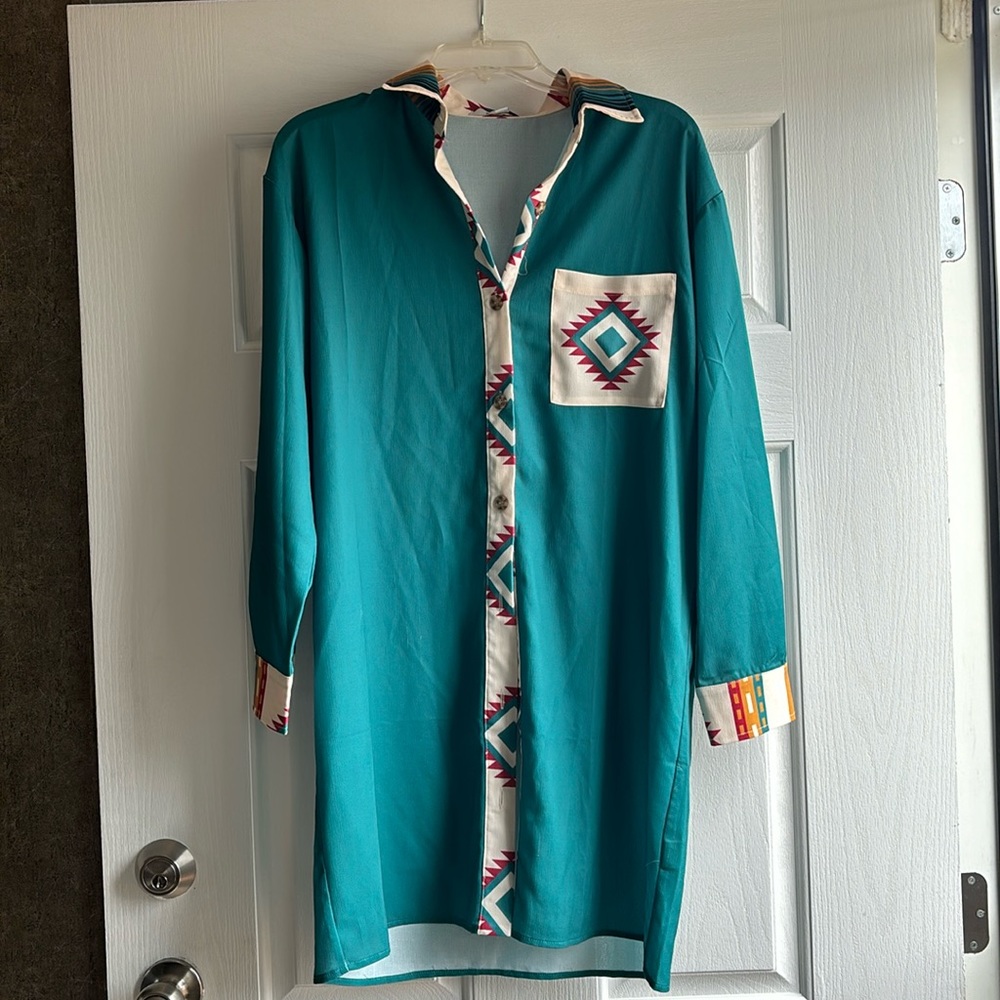Rowdy crowd button down dress